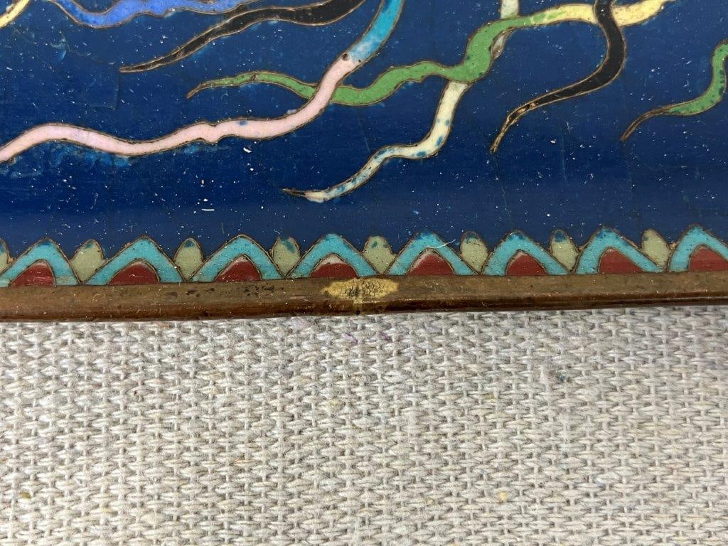 Chinese Cloisonne Phoenix Tray - 6