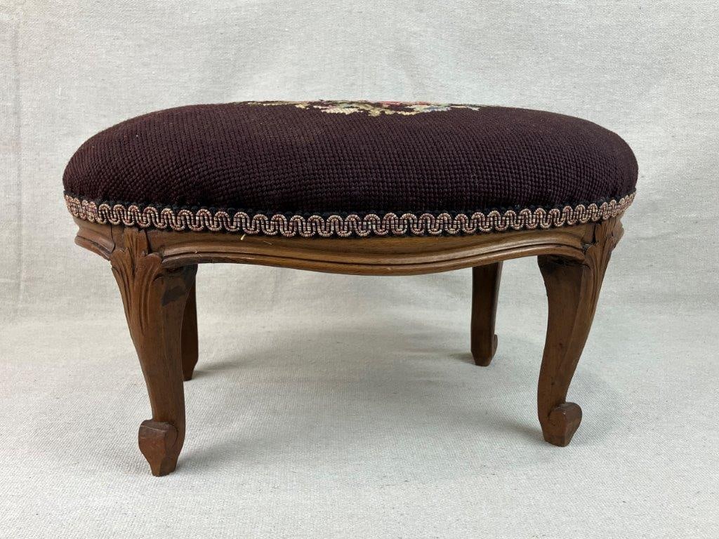 French Needlepoint Footstool - 2