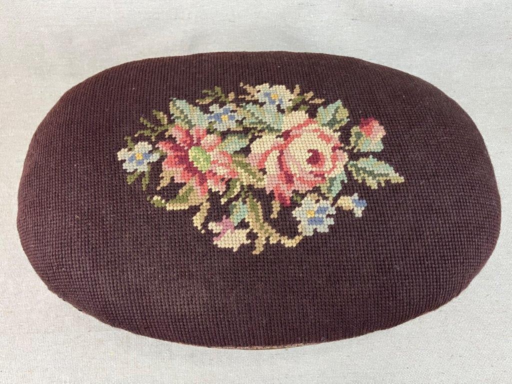 French Needlepoint Footstool - 3