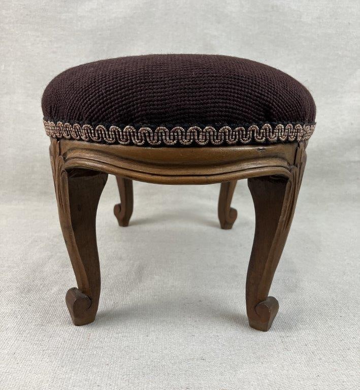 French Needlepoint Footstool - 5
