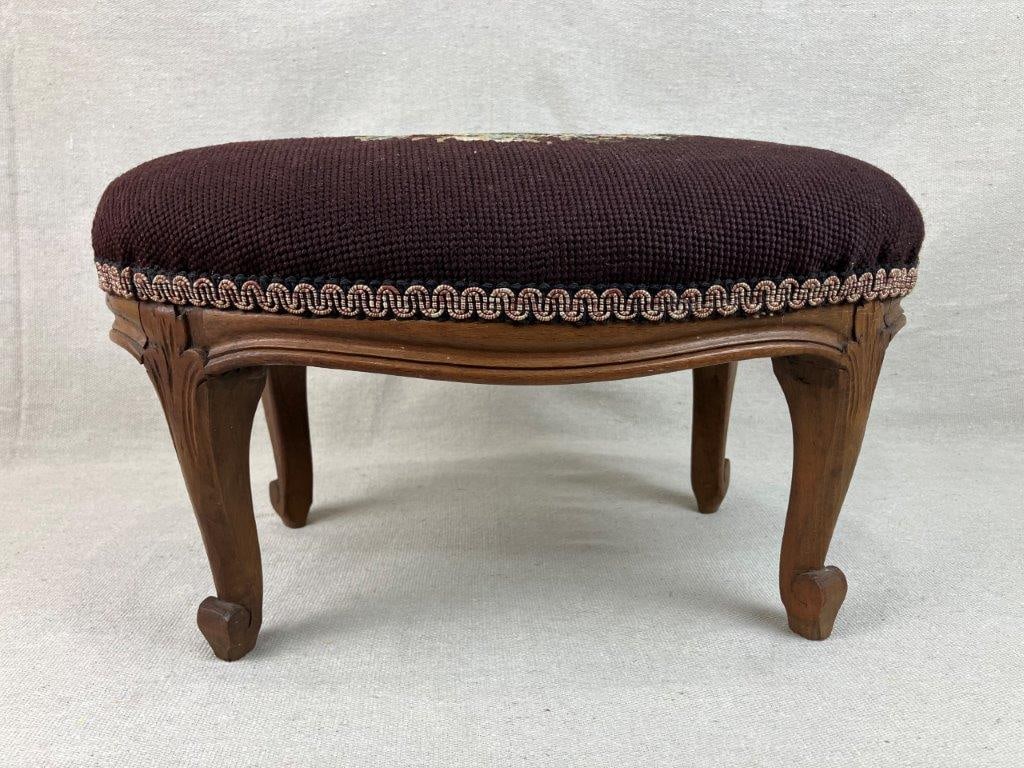 French Needlepoint Footstool - 6