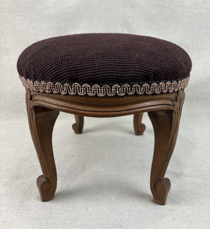 French Needlepoint Footstool - 7