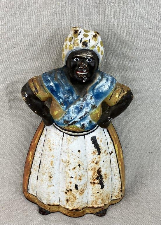 Cast Iron Mammy Black Americana Doorstop - 2