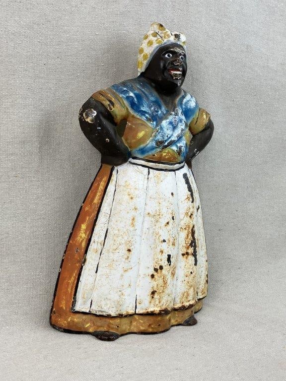 Cast Iron Mammy Black Americana Doorstop - 5
