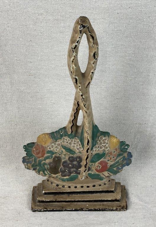 Antique Fruit Basket Doorstop - 3
