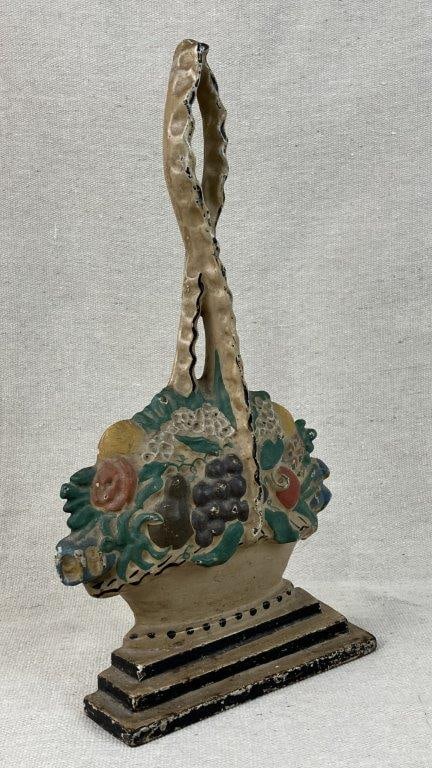 Antique Fruit Basket Doorstop - 6