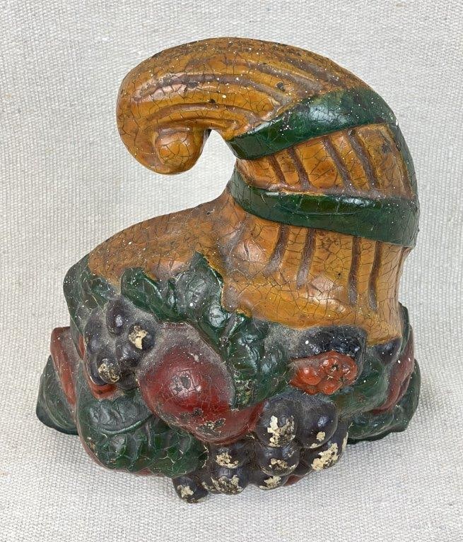 Hubley Cast Iron Cornucopia Doorstop - 3