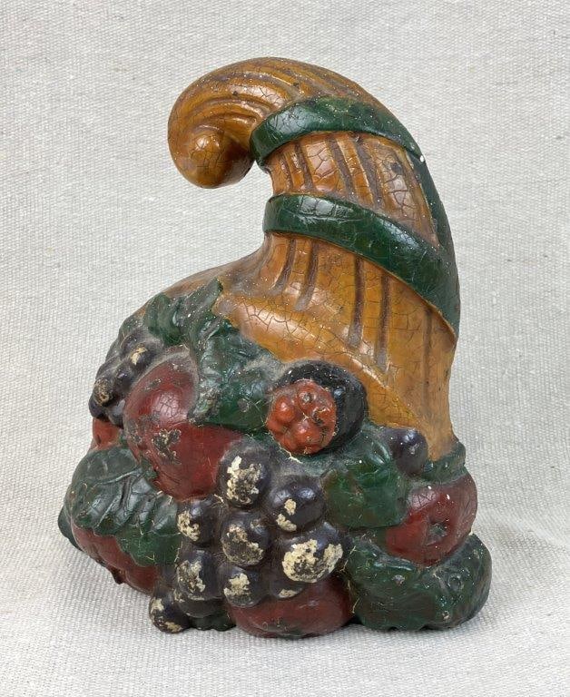 Hubley Cast Iron Cornucopia Doorstop - 4