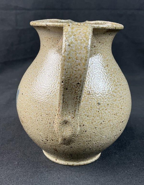 Jugtown Pottery Salt-Glaze Cobalt Pitcher - 7
