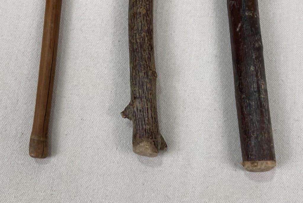 Group of Five Organic Farm Walking Sticks and Canes - 4