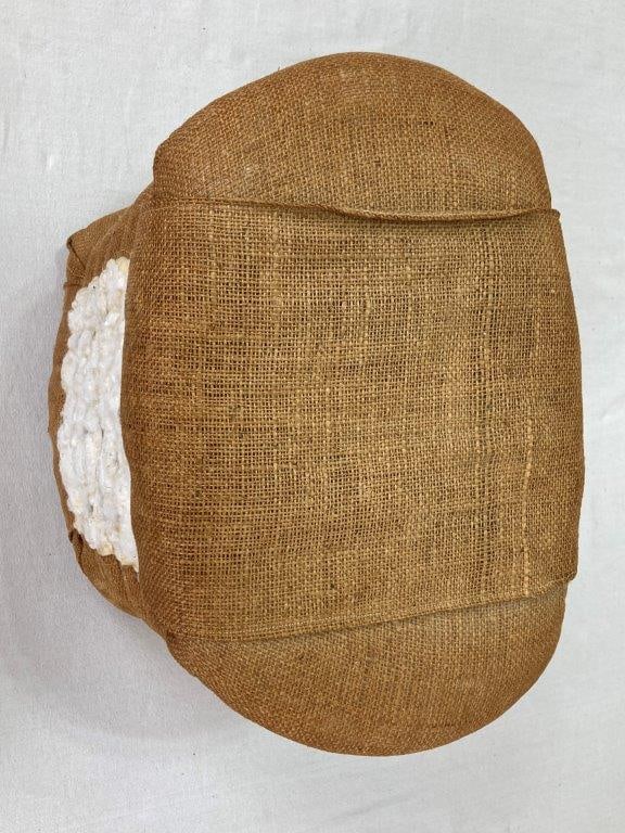 Decorative Burlap Cotton Bale - 2