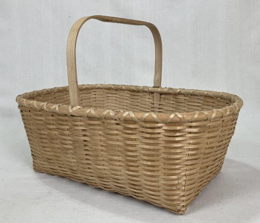 Country Splint Oak Gathering Basket (1 of 7)
