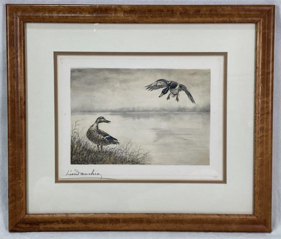 Leon Danchin Ducks Etching (1 of 7)