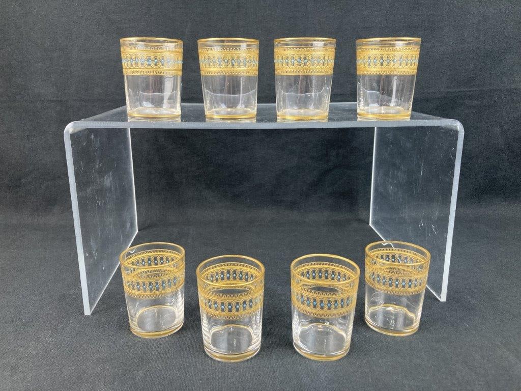 Eight Gilt and Enamel Decorated Shot Glasses - 2