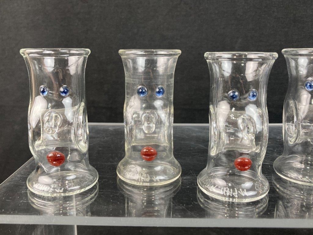 Set of Signed Karl Ittig Figural Shot Glasses - 2