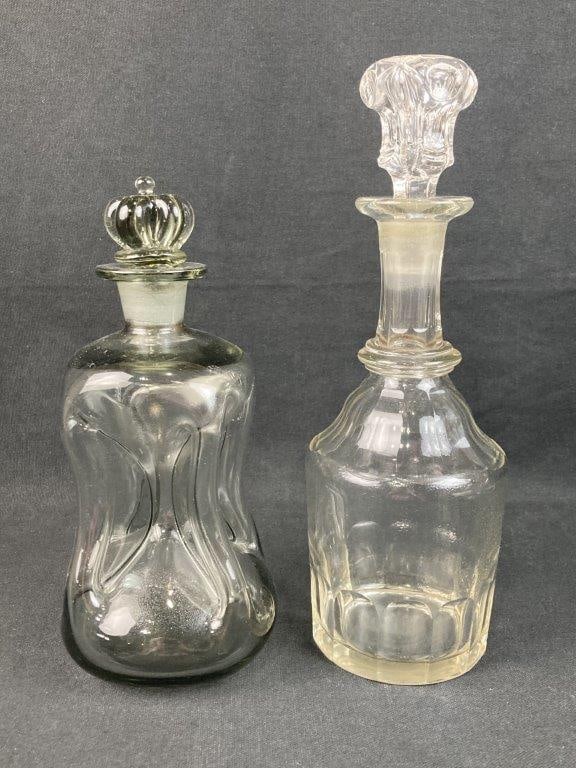 Four Glass Decanters Featuring MCM Holmegaard Blown Glass - 3