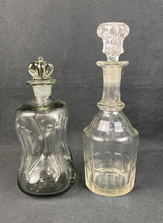 Four Glass Decanters Featuring MCM Holmegaard Blown Glass - 5