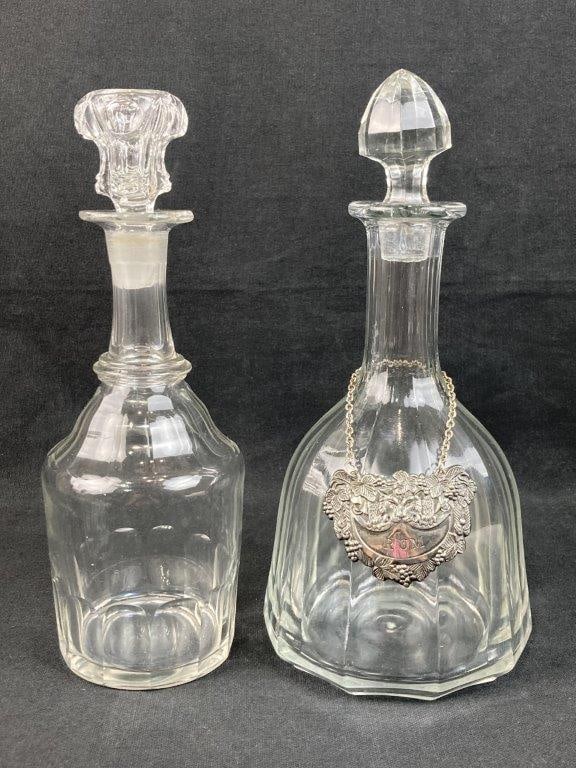 Four Glass Decanters Featuring MCM Holmegaard Blown Glass - 9