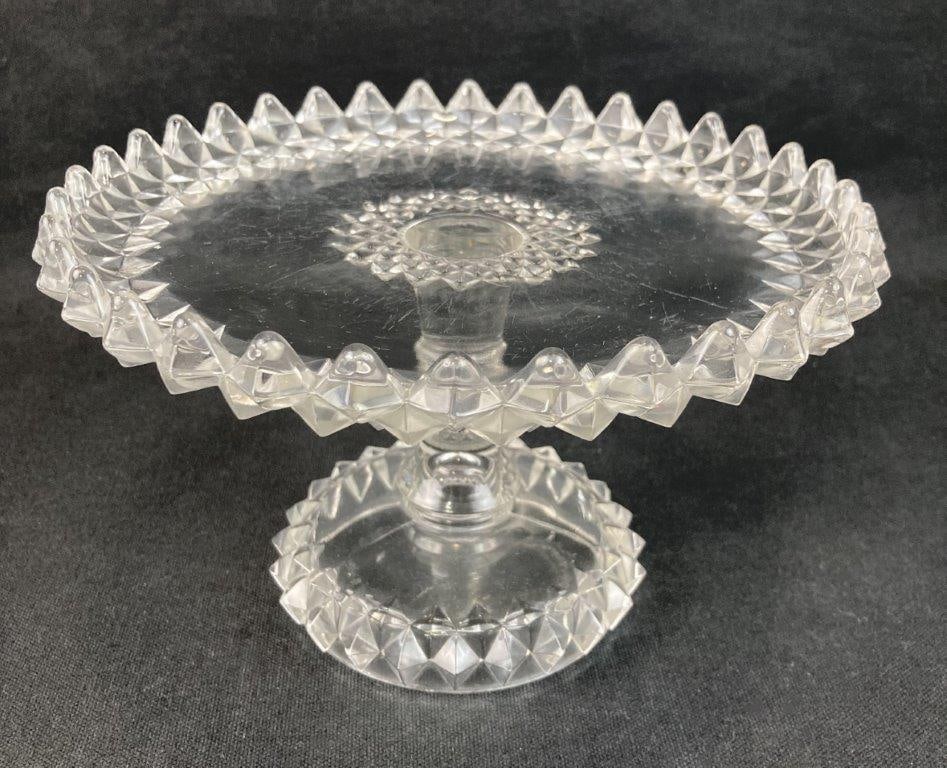 Early American Pressed Glass Cake Stand (1 of 7)