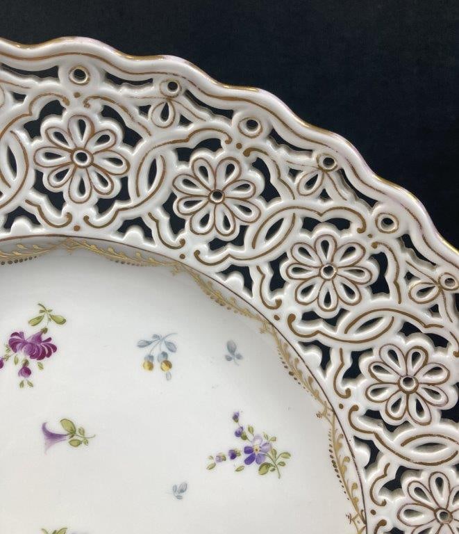 Dresden Hand-Painted Porcelain Plate - 3