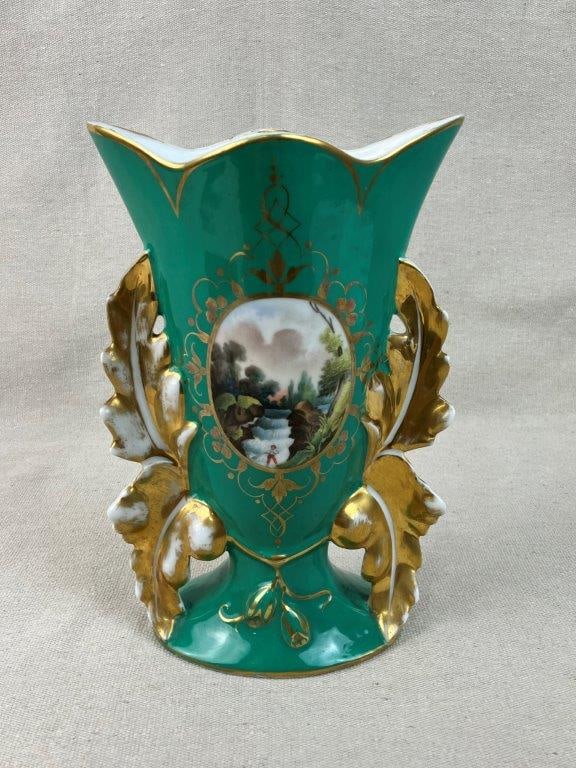 Old Paris Porcelain Painted Vase (1 of 9)