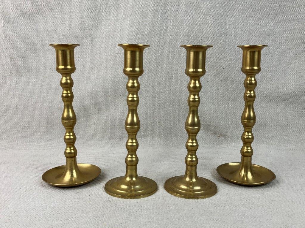 Four Brass Candlesticks - 2