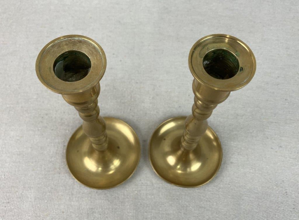 Four Brass Candlesticks - 8