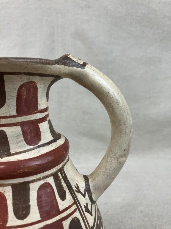 Chilean Hand-Painted Terracotta Studio Pottery Vase - 3