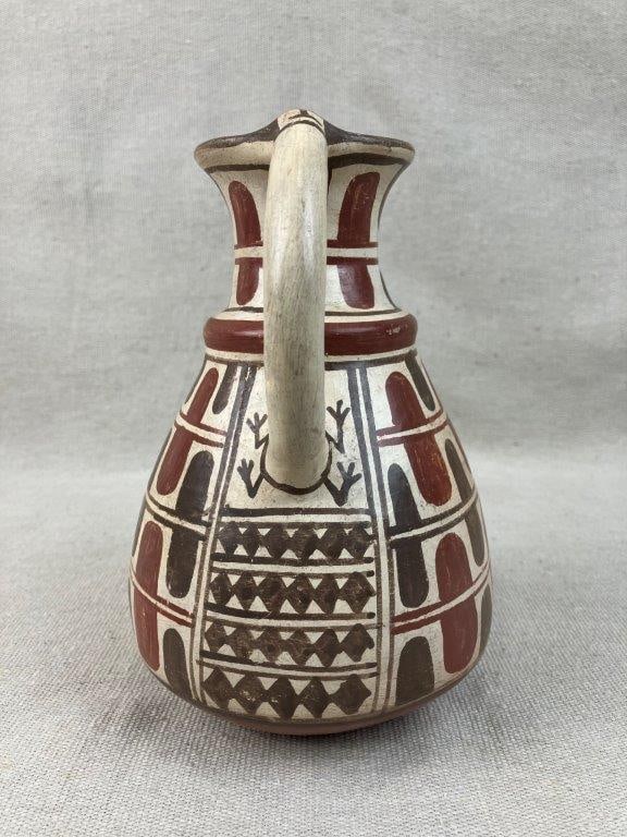 Chilean Hand-Painted Terracotta Studio Pottery Vase - 5