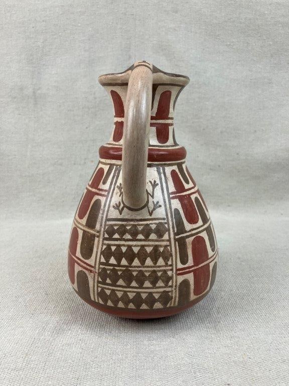 Chilean Hand-Painted Terracotta Studio Pottery Vase - 7