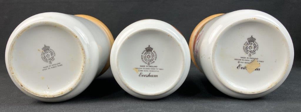 Royal Worcester Porcelain Evesham Storage Jars - 6
