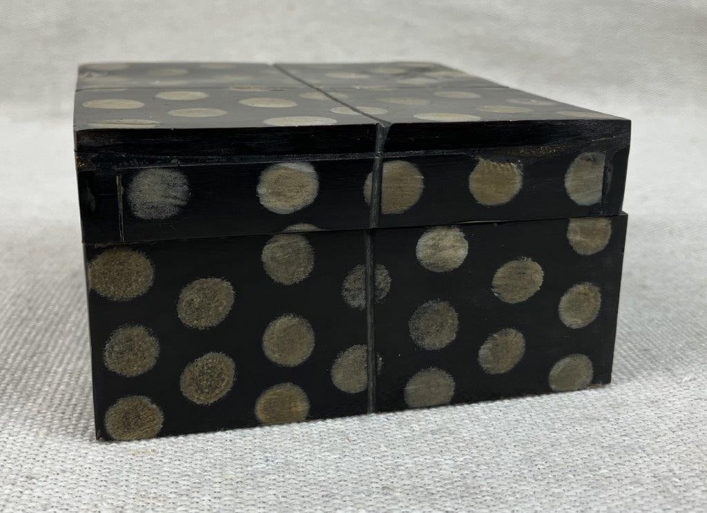 Polka Dot Black Lacquer Box - 2