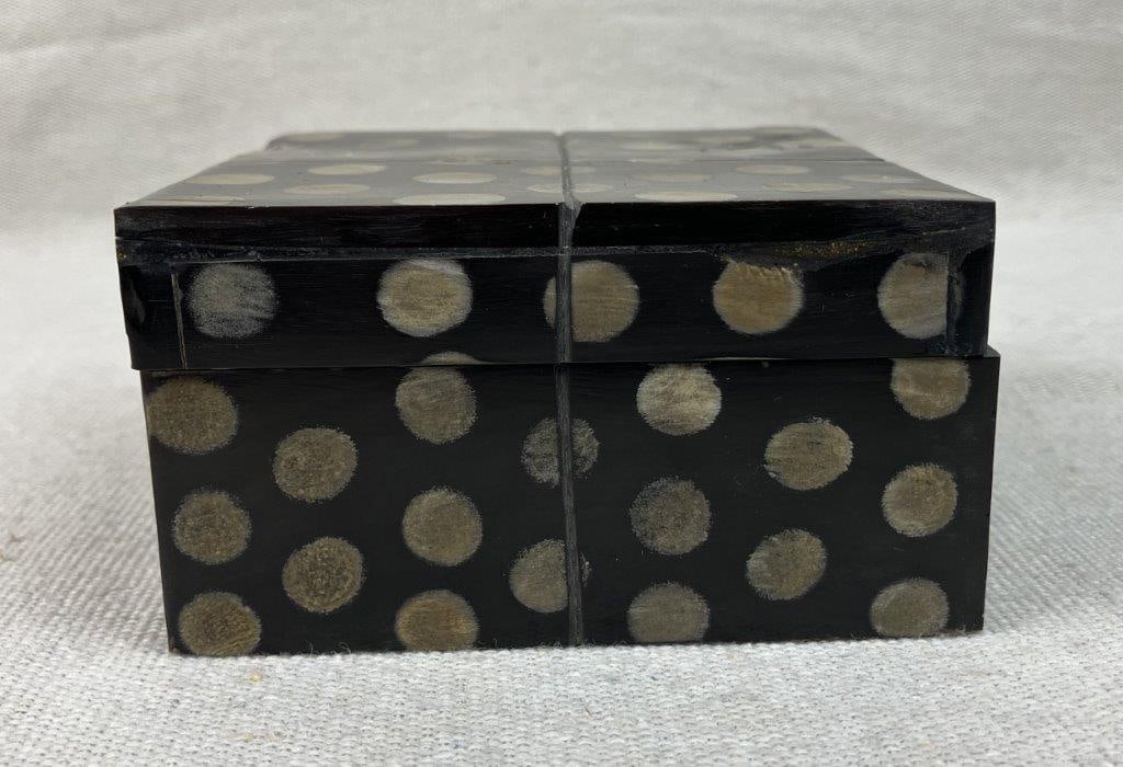 Polka Dot Black Lacquer Box - 3