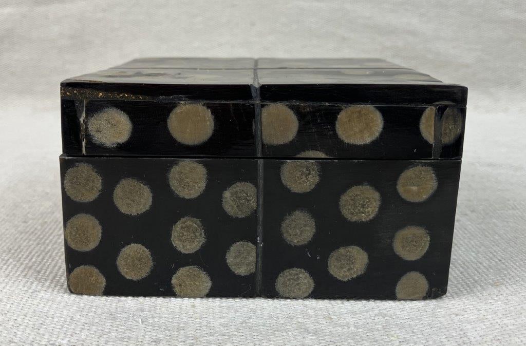 Polka Dot Black Lacquer Box - 6