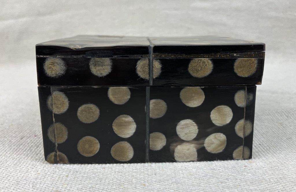 Polka Dot Black Lacquer Box - 7