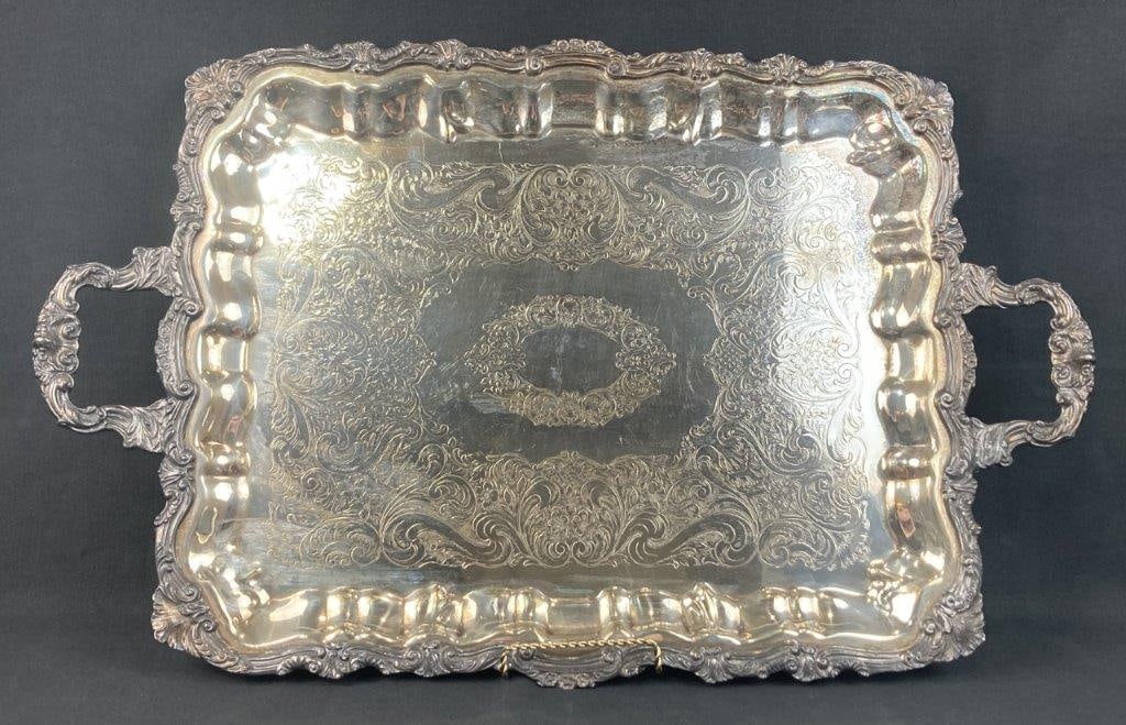 Sheridan Silver Plate Serving Tray (1 of 5)