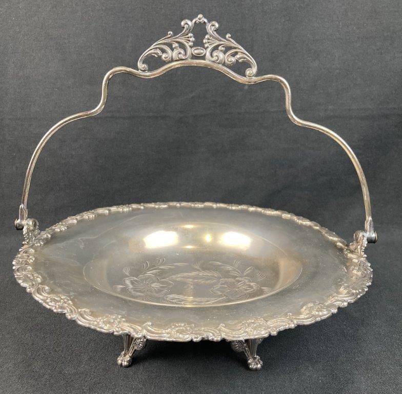 Poole Silver Company Silver Plate Wedding Basket - 2