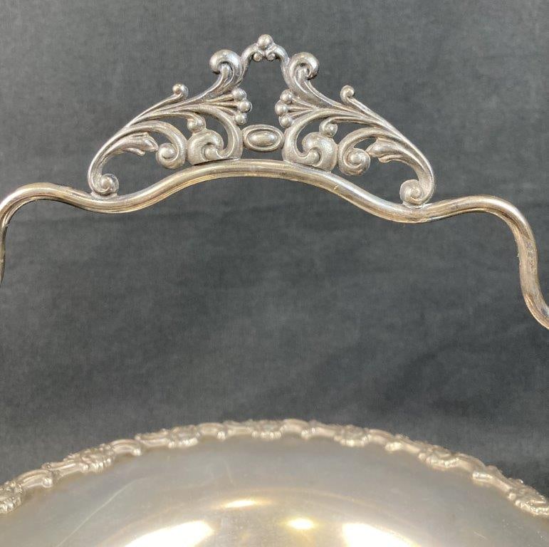 Poole Silver Company Silver Plate Wedding Basket - 4
