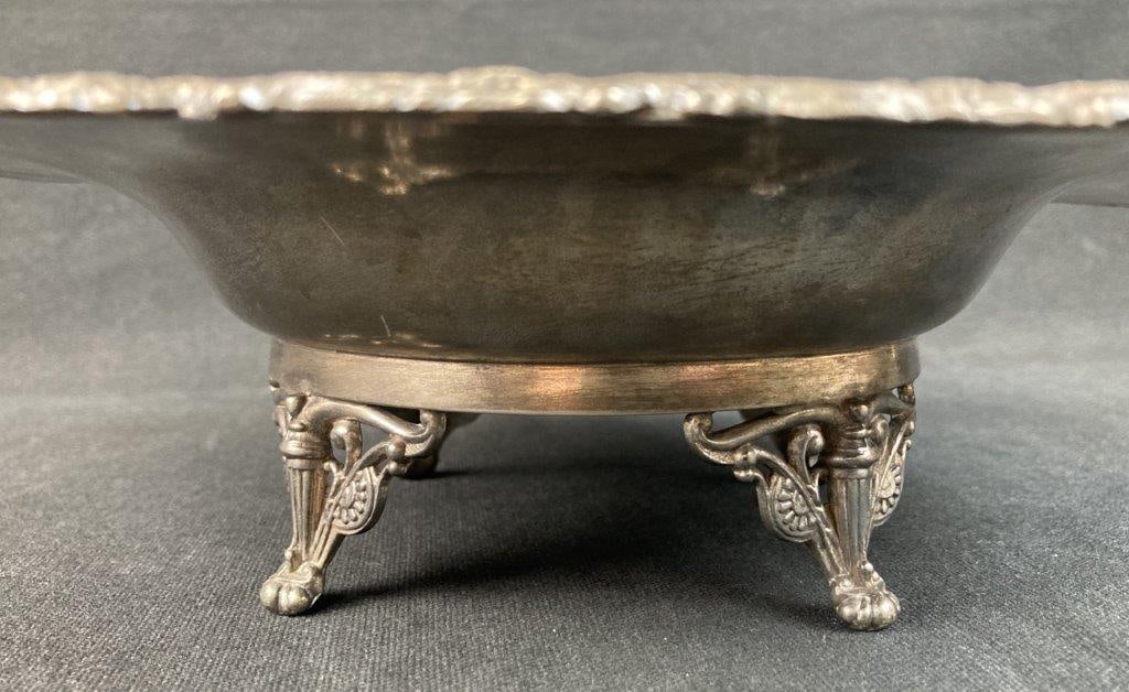Poole Silver Company Silver Plate Wedding Basket - 9