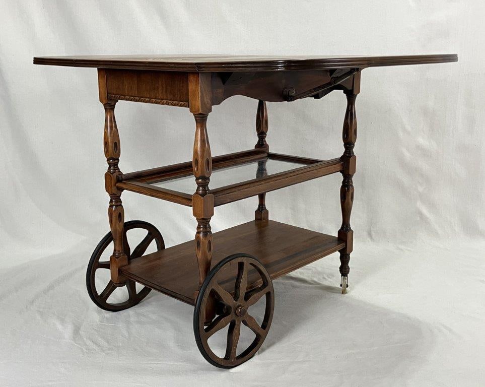 Vintage Mahogany Tea Cart (1 of 9)