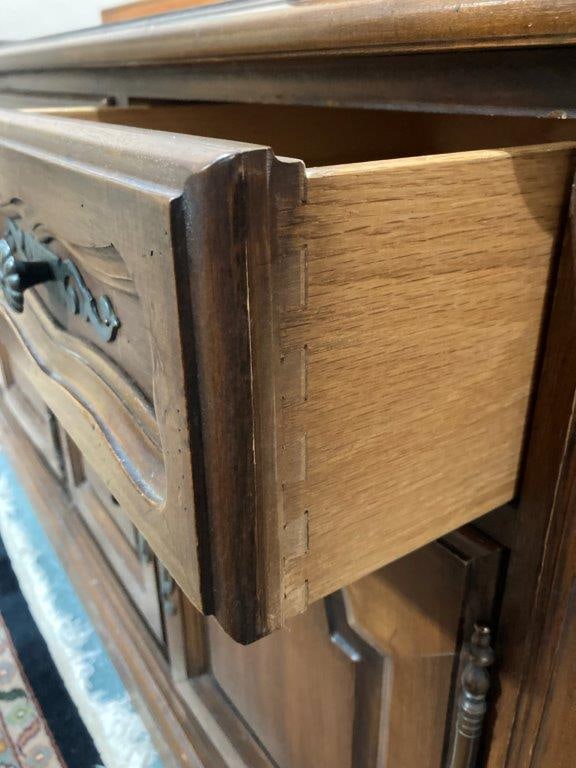 French Style Mahogany Credenza - 8
