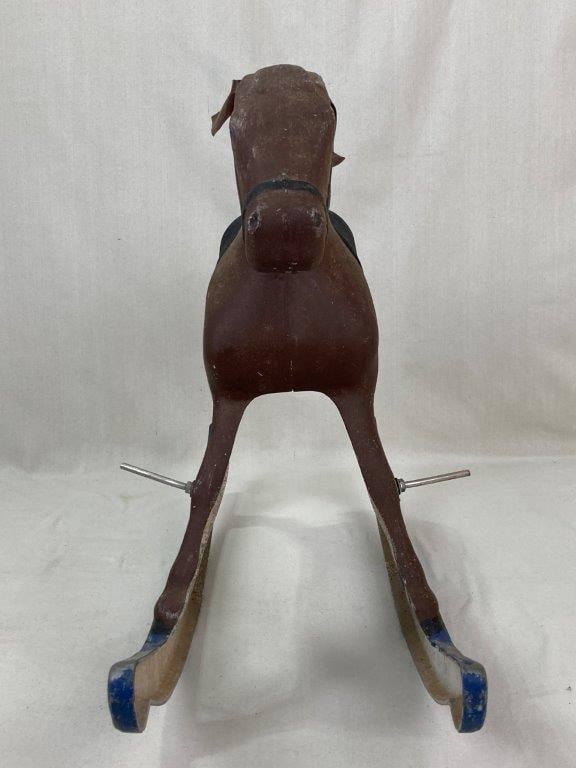 Vintage Cast Metal Rocking Horse - 2