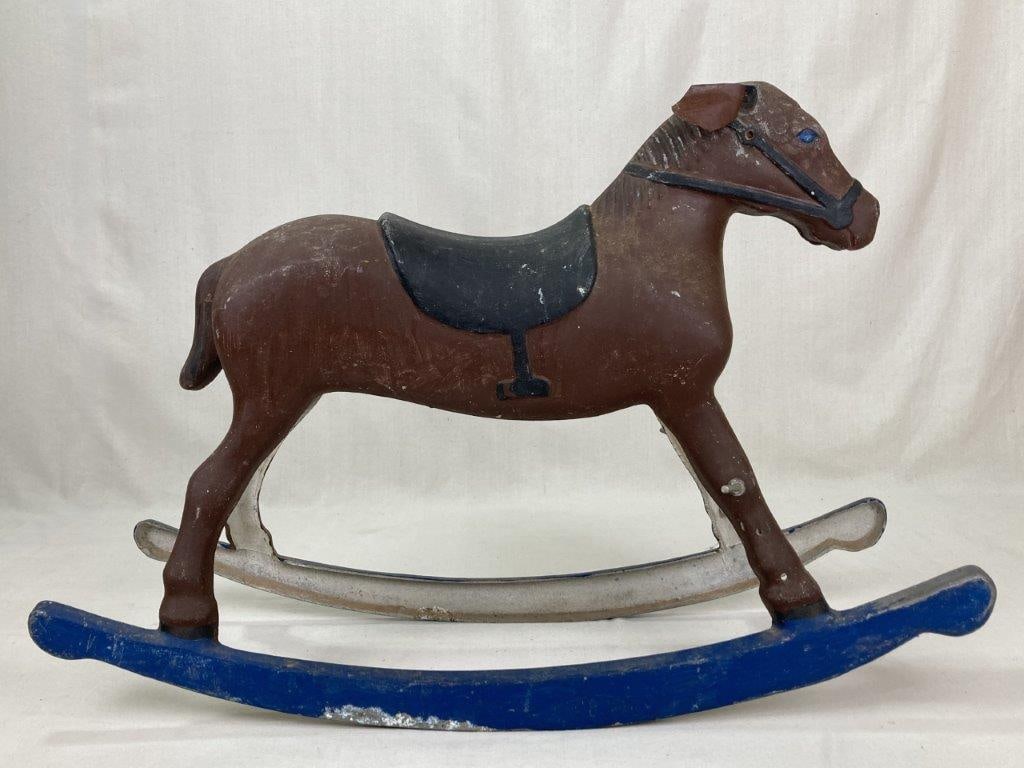 Vintage Cast Metal Rocking Horse - 4