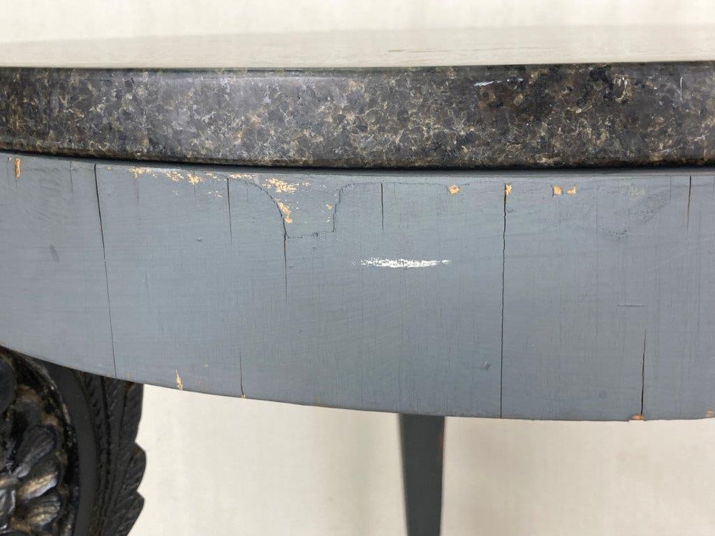 Neoclassical Granite Top Center Table - 5