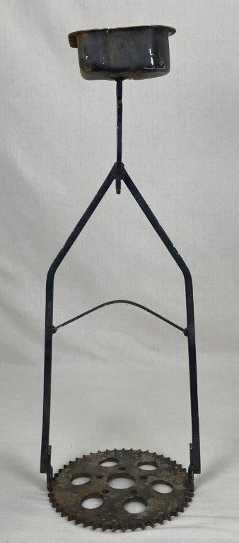 Folk Art Metal Plant Stand - 5