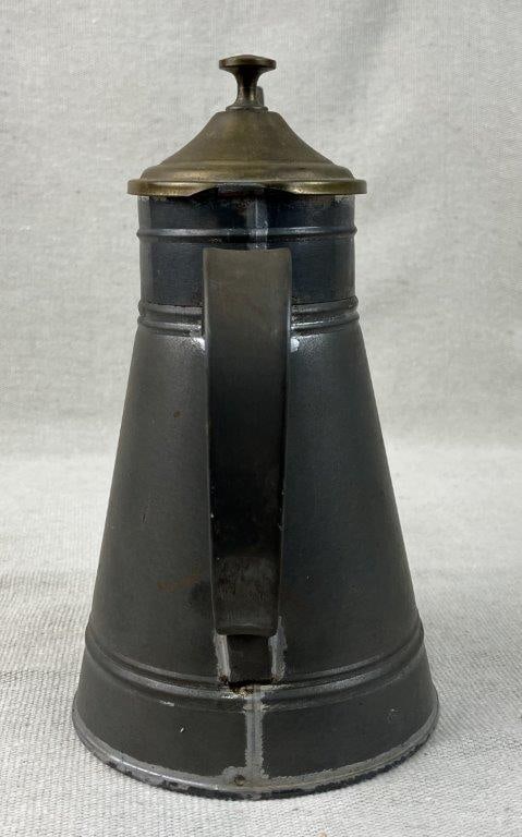 Tin and Brass Oil Pitcher - 4