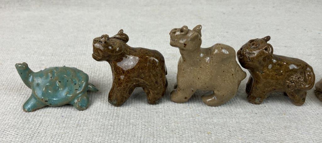 Studio Pottery Noah and Animal Figurines - 6