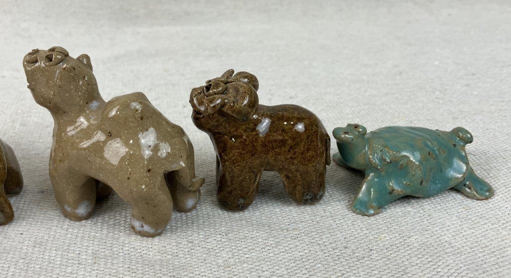 Studio Pottery Noah and Animal Figurines - 8