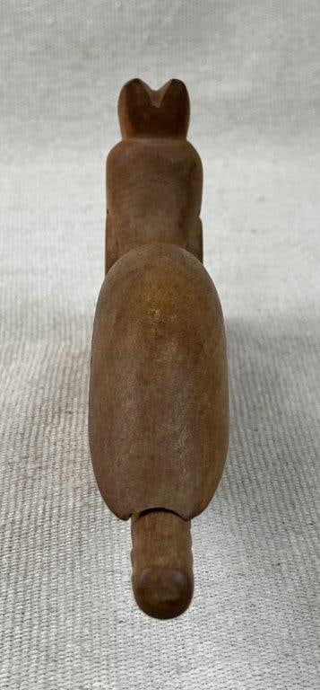 Folk Art Carved Squirrel Nutcracker - 4