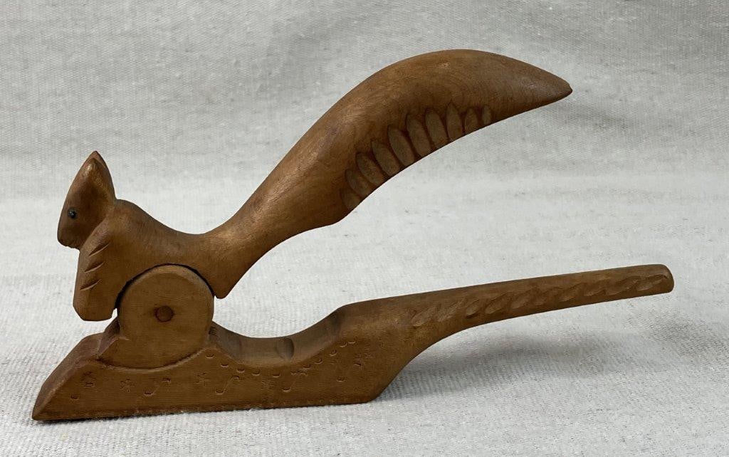 Folk Art Carved Squirrel Nutcracker - 5
